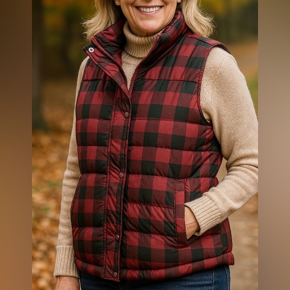 Buffalo Plaid vest - women’s size M - Picture 1 of 6